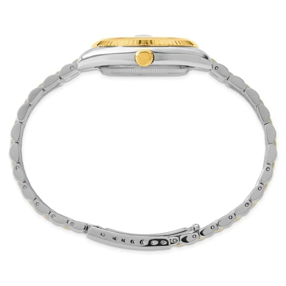 Charles Hubert Men's Two-Tone Watch - White Dial - Date - 36mm - NEW